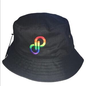 Celebrating Pride Poshmark Logo Black Multicolor Pride  Bucket Hat One Size